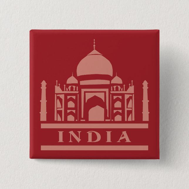botón de color personalizado INDIA (Anverso)