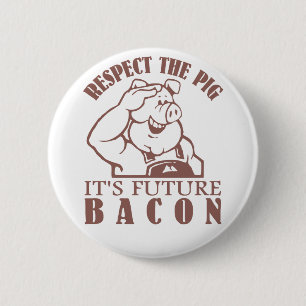 botón de color PIG TO BACON personalizado