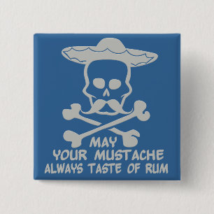 Botón de color Rum Mustache personalizado