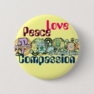 botón de compasión de amor de paz