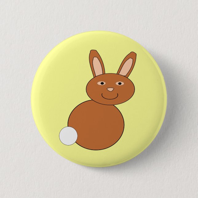 Botón de conejo de Pascua feliz (Anverso)