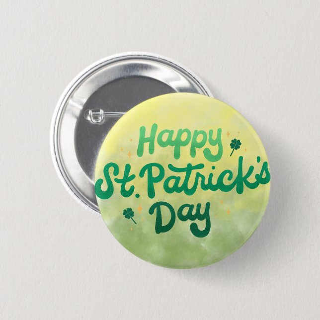 botón de conexión feliz Día de San Patricio (Anverso y reverso)