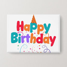 Botón de Confeti de Feliz Cumpleaños