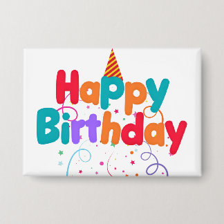 Botón de Confeti de Feliz Cumpleaños