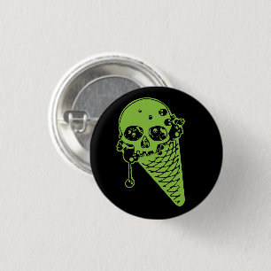 Botón de Cono de Helado de Hielo Venenoso Verde