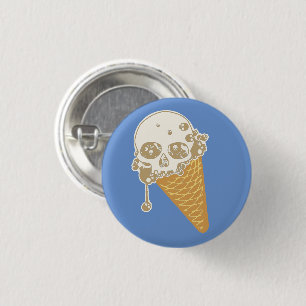 botón de cono de helado malvado