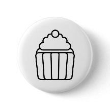 Botón de Contorno de Cupcake Minimalista