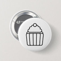 Botón de Contorno de Cupcake Minimalista