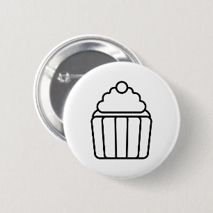 Botón de Contorno de Cupcake Minimalista