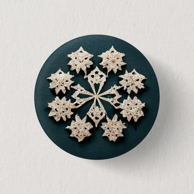 Botón de copo de nieve. (Anverso)