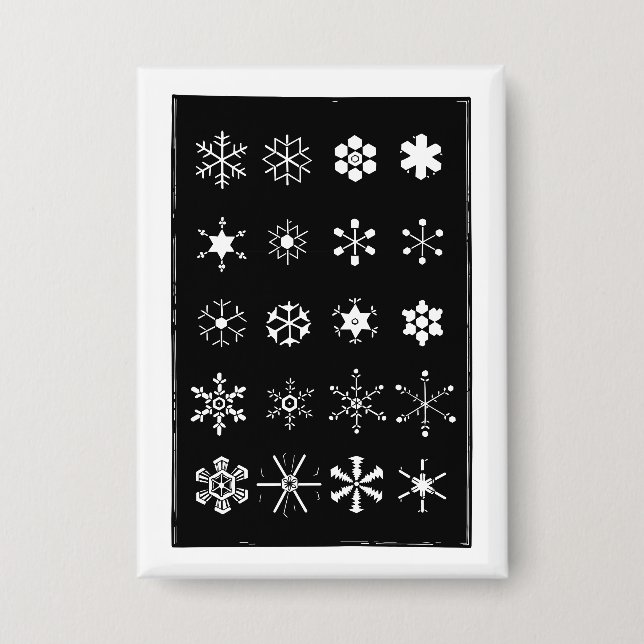 Botón de copos de nieve (Anverso)