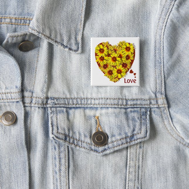 Botón de corazón de girasol (In situ)