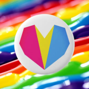 Botón de corazón de orgullo pansexual