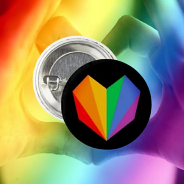 Botón de Corazón Orgullo Arcoíris (Subido por el creador)