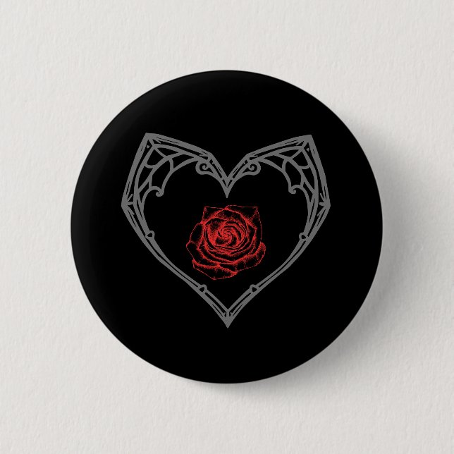 Botón de Corazón y Rosa (Anverso)