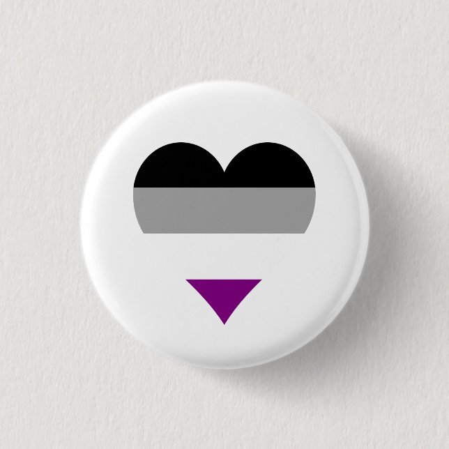 Botón de corazones de orgullo asexual (Anverso)