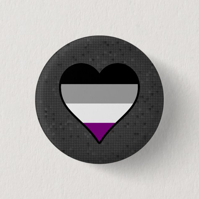 Botón de corazones de orgullo asexual (Anverso)