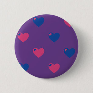 Botón de Corazones Orgullo Bisexual