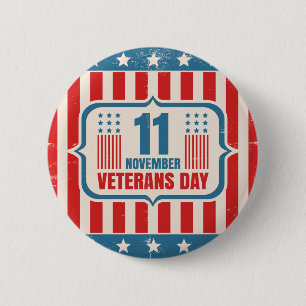 Botón de cosecha para el Día de los Veteranos co