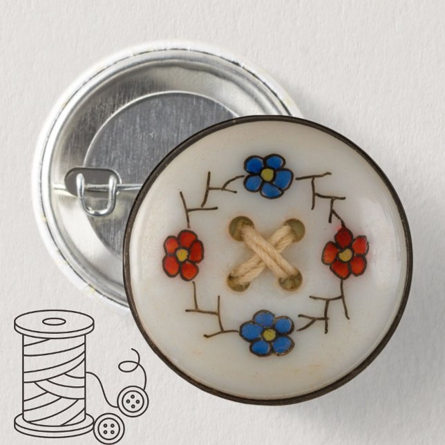 botón de coser de cosecha de cosecha de cosecha (A cute vintage sewing button button. Choice of sizes available.)