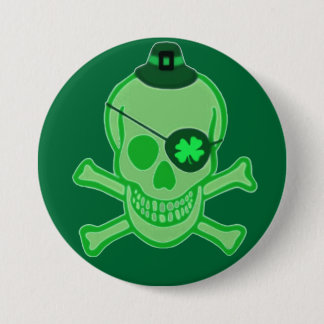 Botón de cráneo pirata irlandés