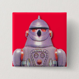 Botón de cuadrado de robots japonés