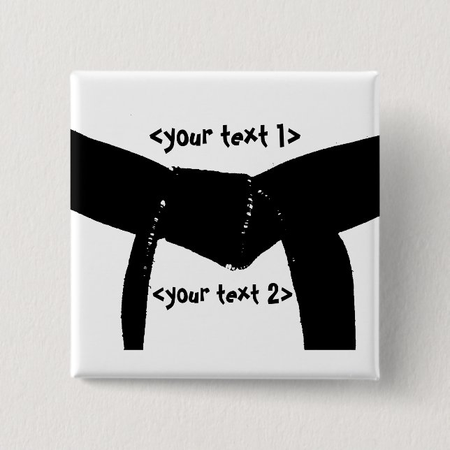 Botón de cuadrado del cinturón negro básico de art (Anverso)