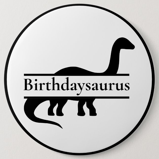 botón de cumpleaños de Dinosaur (Anverso)
