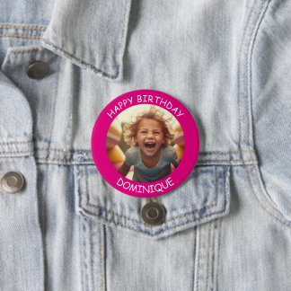botón de cumpleaños de foto y nombre de personaliz