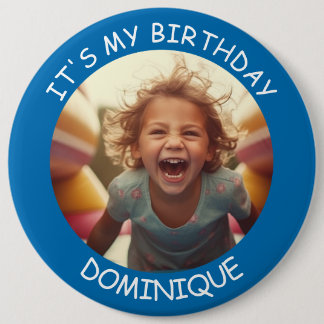 botón de cumpleaños de foto y nombre de personaliz