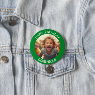 botón de cumpleaños de foto y nombre de personaliz
