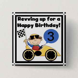 botón de cumpleaños del coche de Carreras del pers