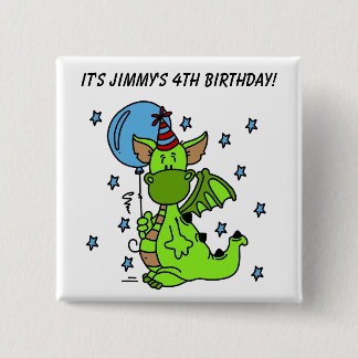botón de cumpleaños Dragon personalizado