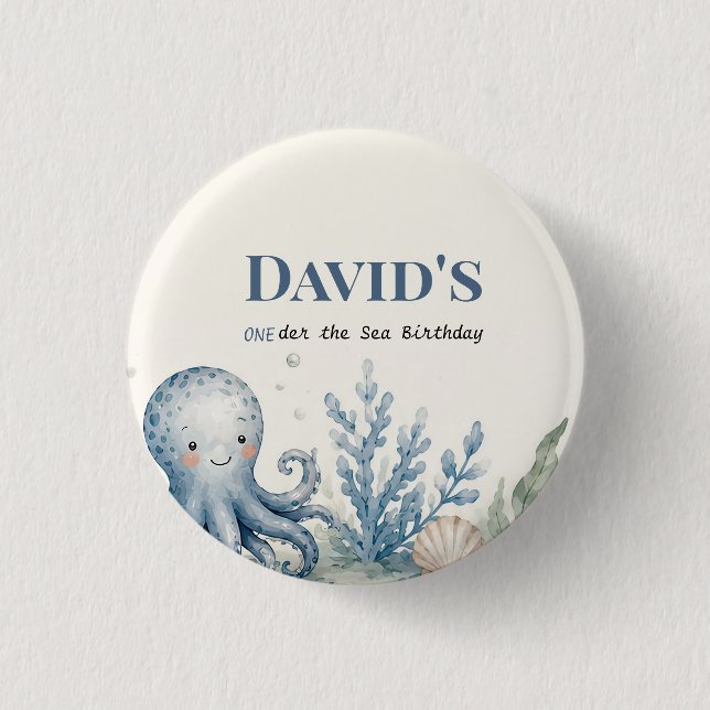 Botón de cumpleaños náutico personalizado (Anverso)