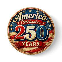 Botón de cumpleaños número 250 de Estados Unidos a