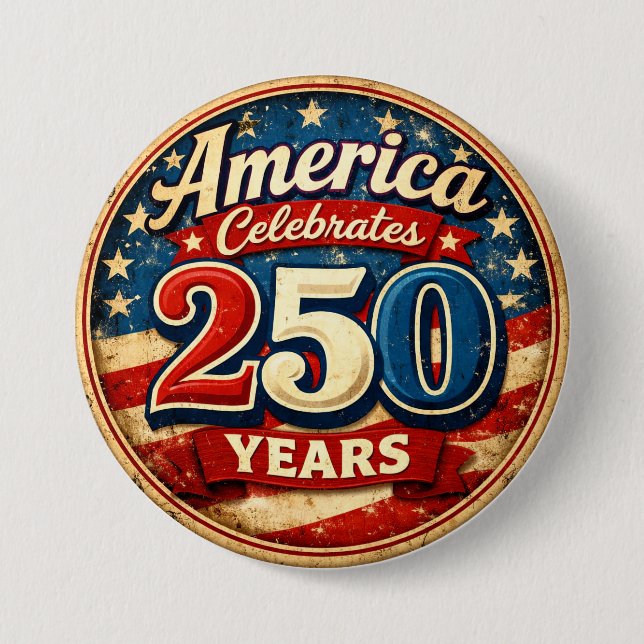 Botón de cumpleaños número 250 de Estados Unidos a (Anverso)
