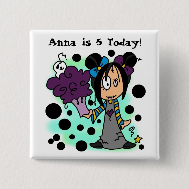 botón de cumpleaños Skelekinz personalizado (Anverso)