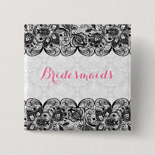 botón de damasco blanco y damasca negra para damas