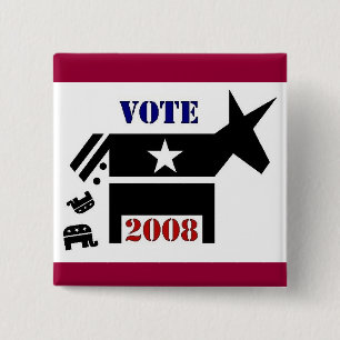 BOTÓN DE DEMÓCRATA DEL VOTO EN 2008