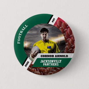 Botón de deportes de foto personalizada/alfiler fú