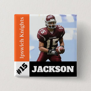 botón de deportes de foto personalizado / fútbol d