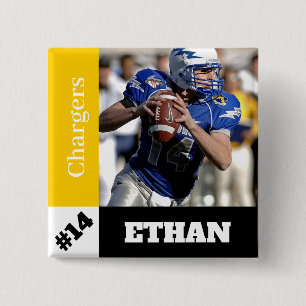 botón de deportes de foto personalizado / fútbol d