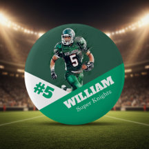 botón de deportes de foto personalizado / fútbol d