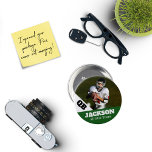 botón de deportes de foto personalizado / fútbol d<br><div class="desc">Apoye los esfuerzos atléticos de su hijo con este pin deportivo personalizado. ¡Ideal para las noches de mayor edad! Disponible en diversos tamaños. Muchas opciones para el personalizar.</div>