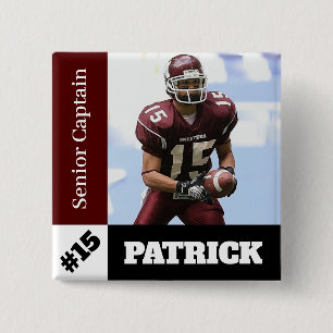 botón de deportes de foto personalizado / fútbol d