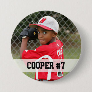 botón de deportes de foto personalizado / pin con 