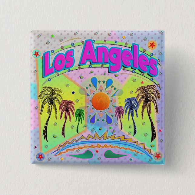 Botón de deseo de calma de Los Ángeles (Anverso)