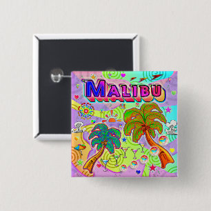 Botón de destino de vacaciones de Malibu