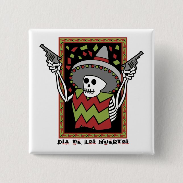 Botón de Dia de los Muertos (Anverso)