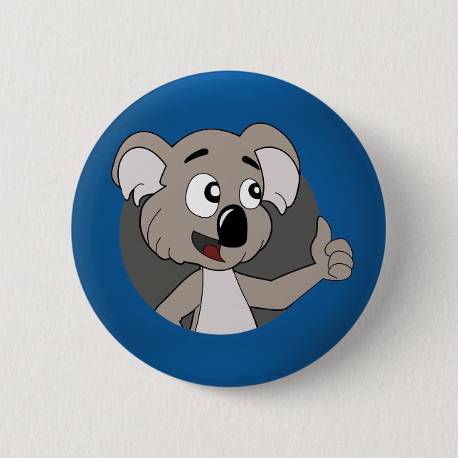 Botón de dibujos animados de koala (Anverso)